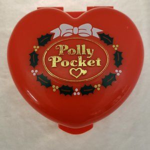 ❤ Vintage musical 1989 Christmas compact Polly Pocket Bluebird very nice ❤
